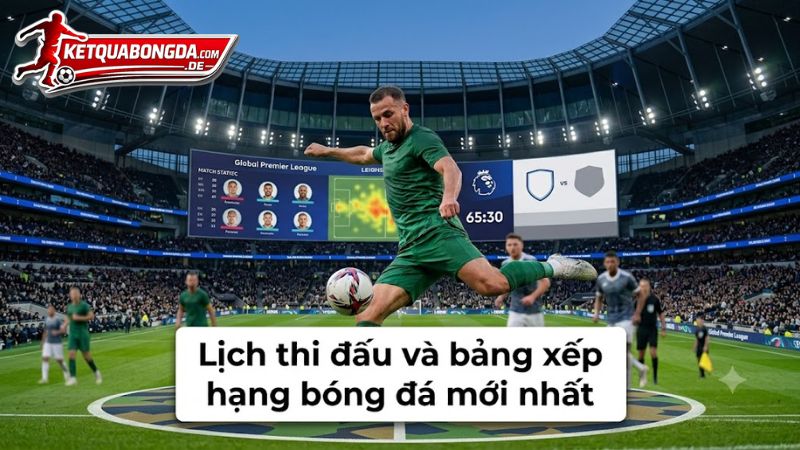 Lịch thi đấu và bảng xếp hạng bóng đá mới nhất 